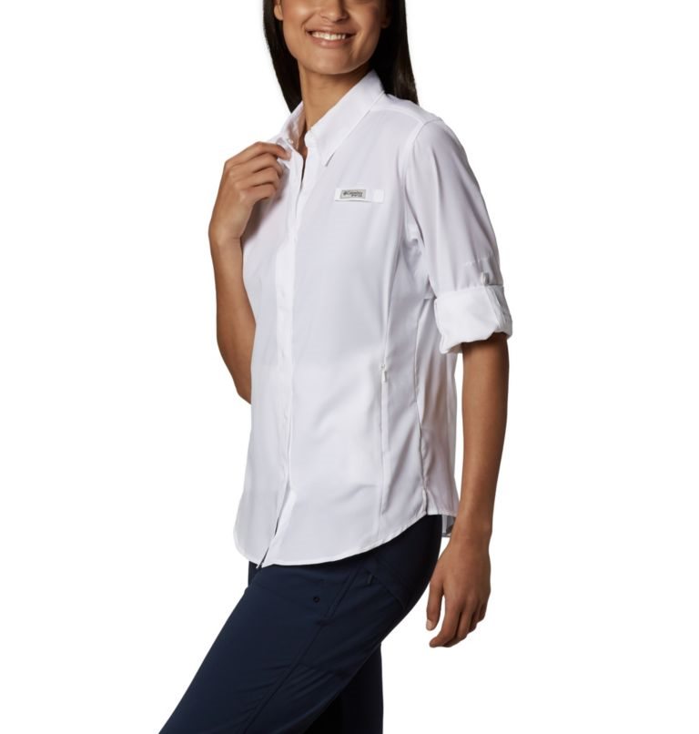 Camasa Columbia PFG Tamiami II Long Sleeve Dama Albi | LAZ8917SM