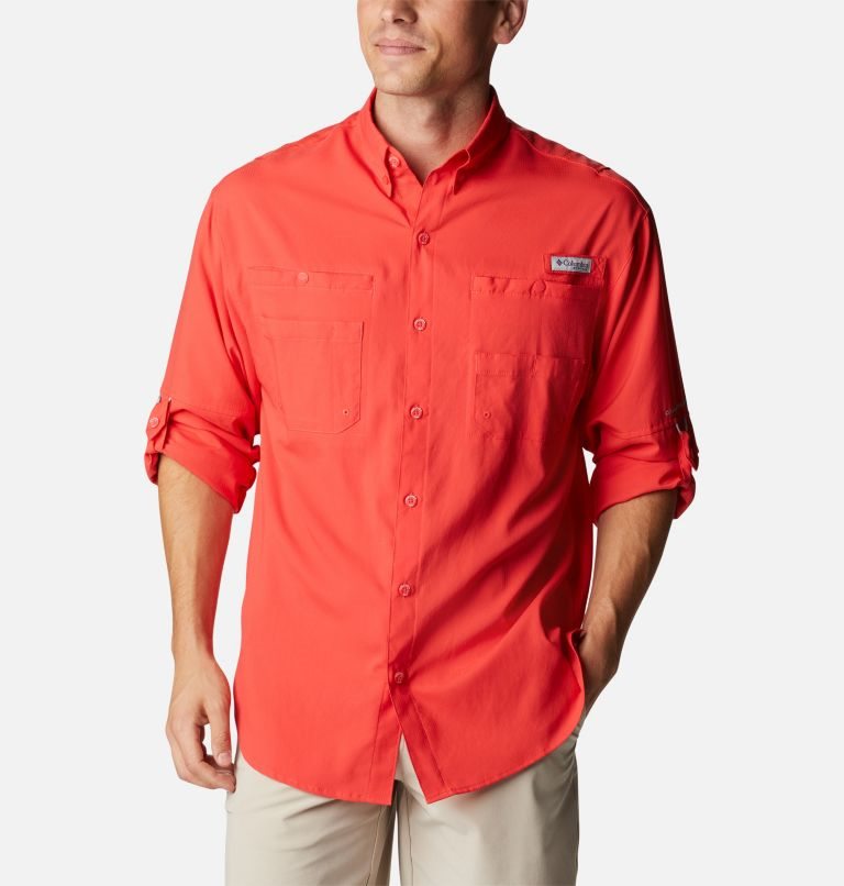 Camasa Columbia PFG Tamiami II Long Sleeve Barbati Rosii | PO1A09QZS