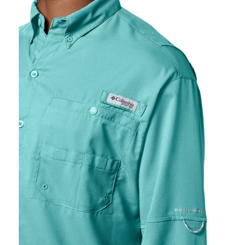 Camasa Columbia PFG Tamiami II Long Sleeve Barbati Turcoaz | UQM9S180A