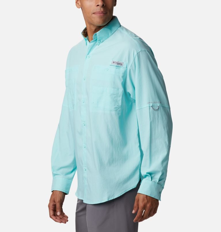 Camasa Columbia PFG Tamiami II Long Sleeve Barbati Turcoaz | ZNQMZAS19