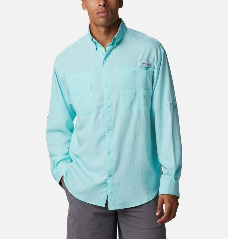 Camasa Columbia PFG Tamiami II Long Sleeve Barbati Turcoaz | ZNQMZAS19