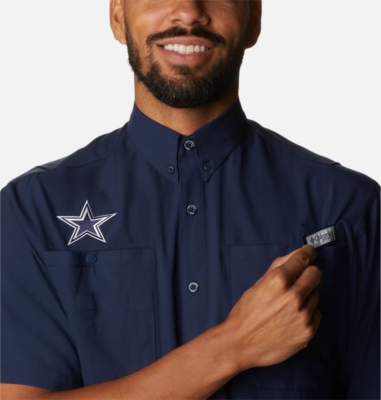 Camasa Columbia PFG Tamiami Scurte Sleeve - Dallas Cowboys Barbati Bleumarin | WU180M79S