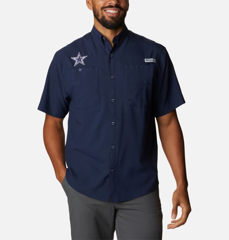 Camasa Columbia PFG Tamiami Scurte Sleeve - Dallas Cowboys Barbati Bleumarin | WU180M79S