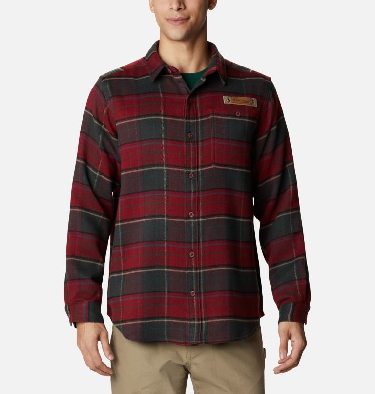 Camasa Columbia Roughtail Field Heavyweight Flannel Barbati Rosii | GOS0A8ZQ9