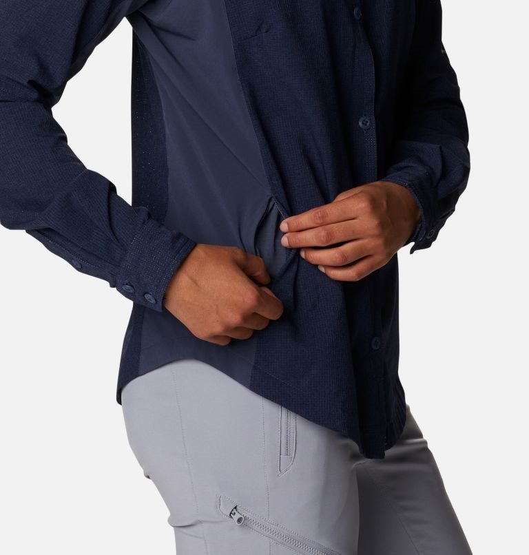 Camasa Columbia Titan Pass Irico Long Sleeve Dama Bleumarin | DG8QZM9A0