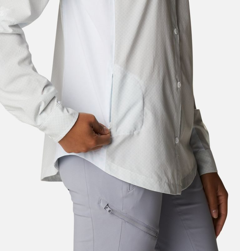 Camasa Columbia Titan Pass Irico Long Sleeve Dama Albi | WQM7018S9