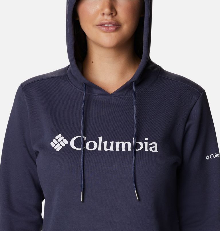 Hanorac Cu Gluga Columbia Logo Dama Bleumarin | HB917ZQ08