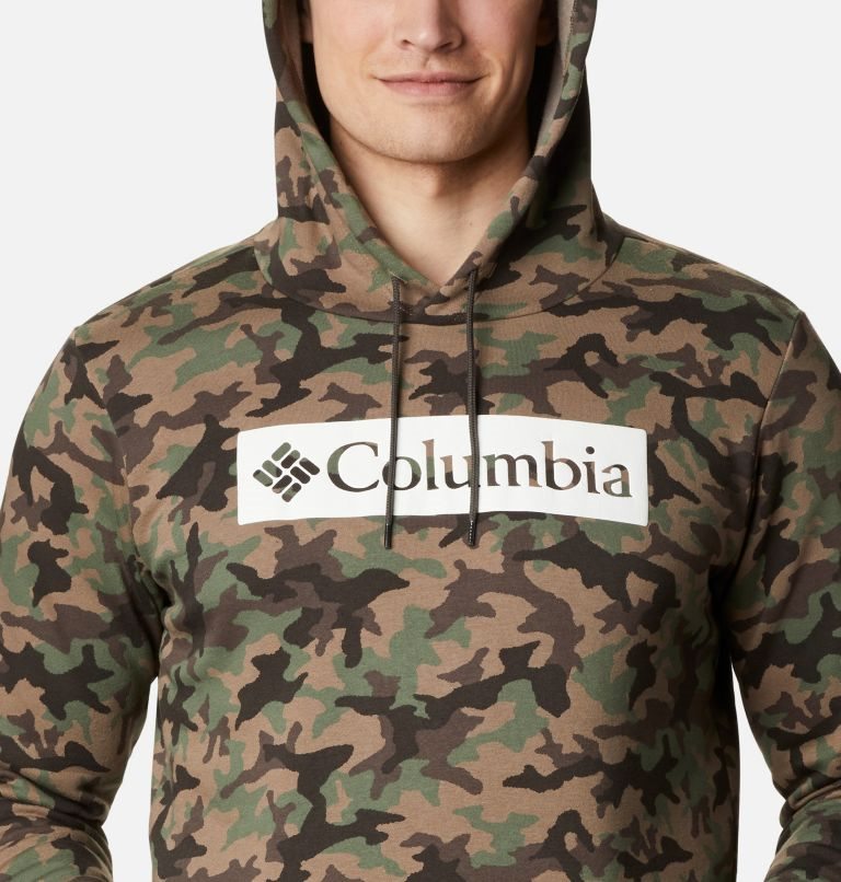 Hanorac Cu Gluga Columbia Logo Printed Barbati Camuflaj | GH81A70SQ