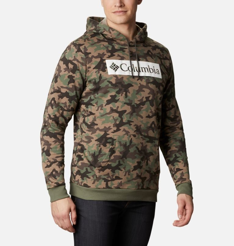 Hanorac Cu Gluga Columbia Logo Printed Barbati Camuflaj | GH81A70SQ