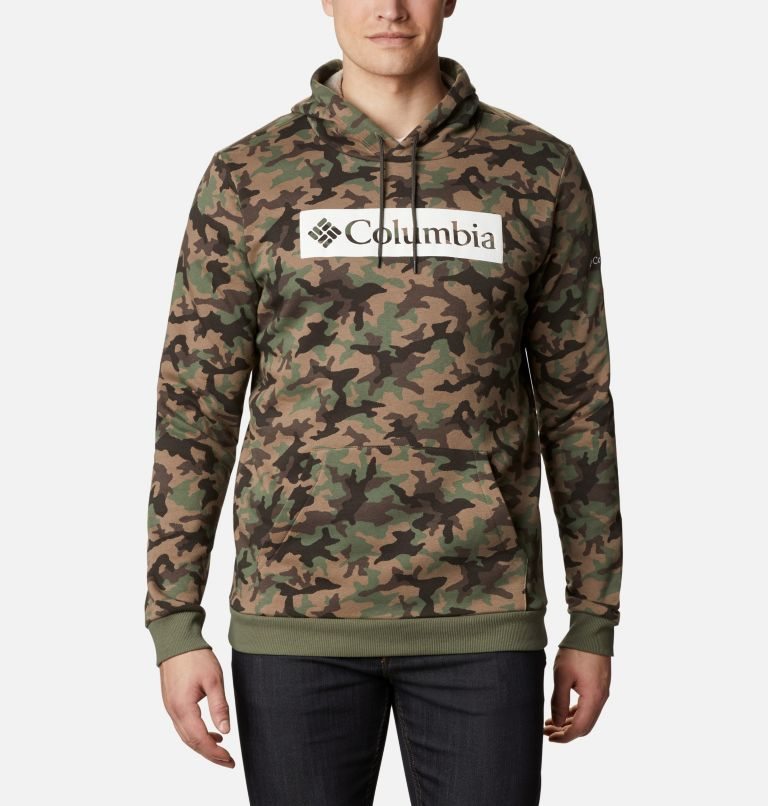 Hanorac Cu Gluga Columbia Logo Printed Barbati Camuflaj | GH81A70SQ