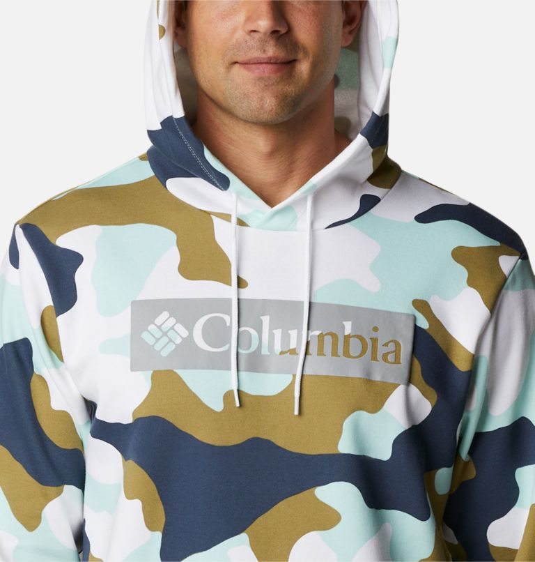 Hanorac Cu Gluga Columbia Logo Printed Barbati Camuflaj | UZ19ZQ8M7