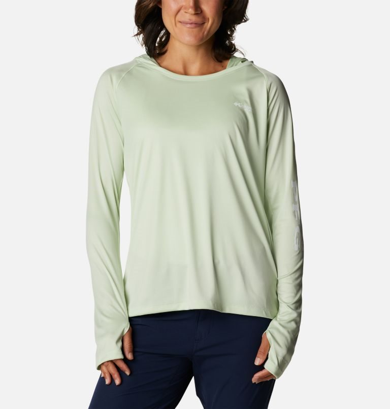 Hanorac Cu Gluga Columbia PFG Tidal Tee Dama Verde Menta | SRMS71QA8