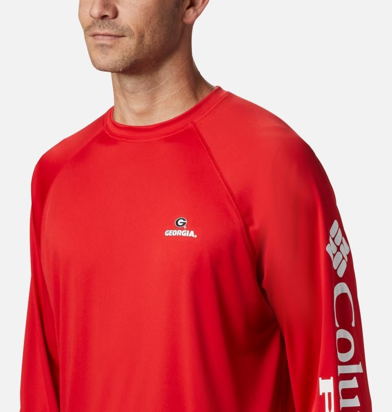 Hanorace Columbia Collegiate PFG Terminal Tackle Long Sleeve - Georgia Barbati Rosii | IJZS7M0AQ