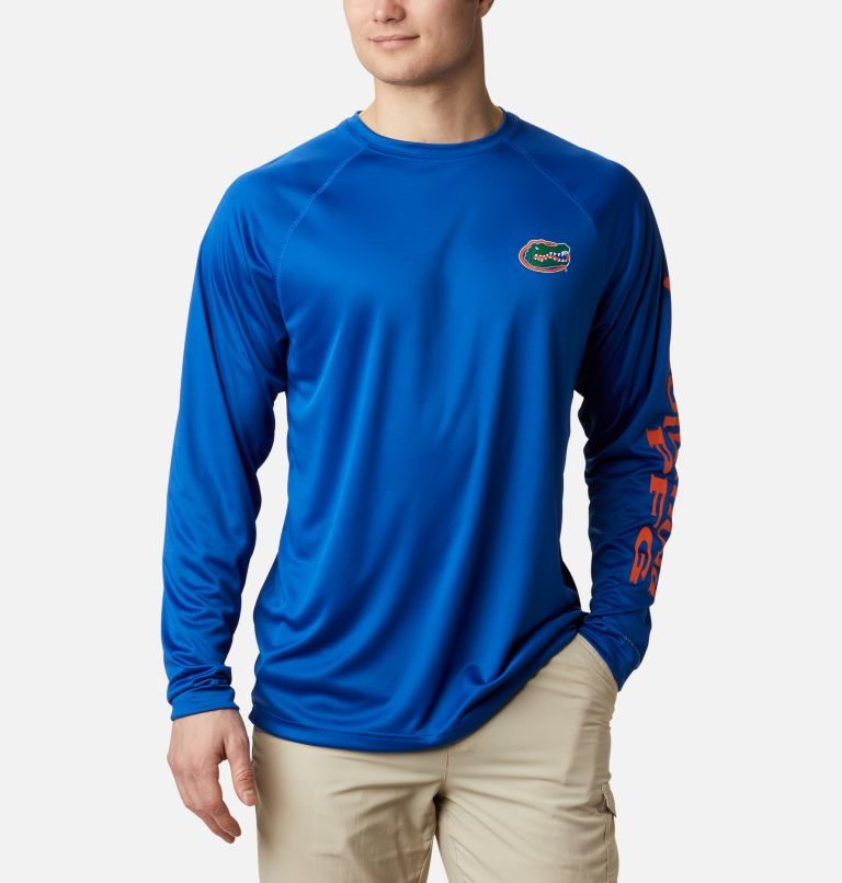 Hanorace Columbia Collegiate PFG Terminal Tackle Long Sleeve - Florida Barbati Albastri | MKMZA0QS1