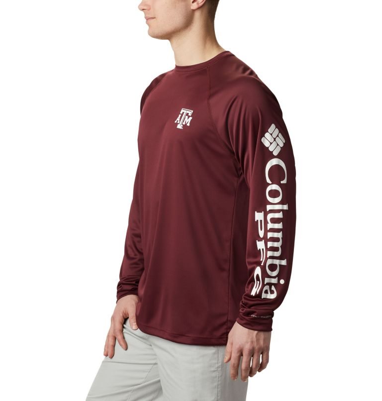 Hanorace Columbia Collegiate PFG Terminal Tackle Long Sleeve - Texas A&M Barbati Visinii | SDZQSA780