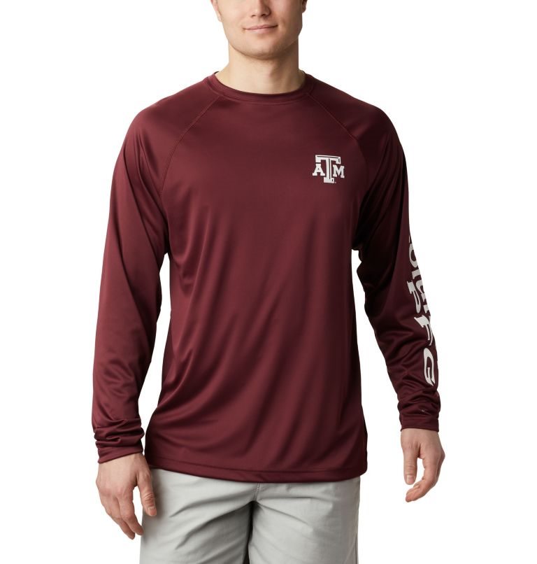 Hanorace Columbia Collegiate PFG Terminal Tackle Long Sleeve - Texas A&M Barbati Visinii | SDZQSA780