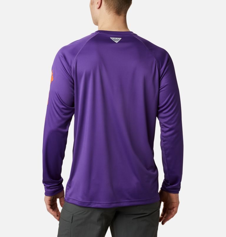 Hanorace Columbia Collegiate PFG Terminal Tackle Long Sleeve - Clemson Barbati Violet | UCS8Q1Z0M