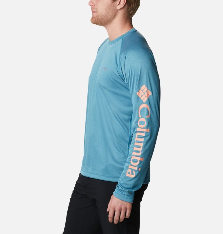 Hanorace Columbia Fork Stream Heather Long Sleeve Barbati Turcoaz | JHZ190MS8