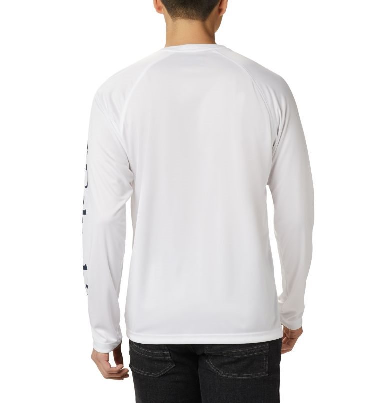 Hanorace Columbia Fork Stream Long Sleeve Barbati Albi | OMMQS08AZ