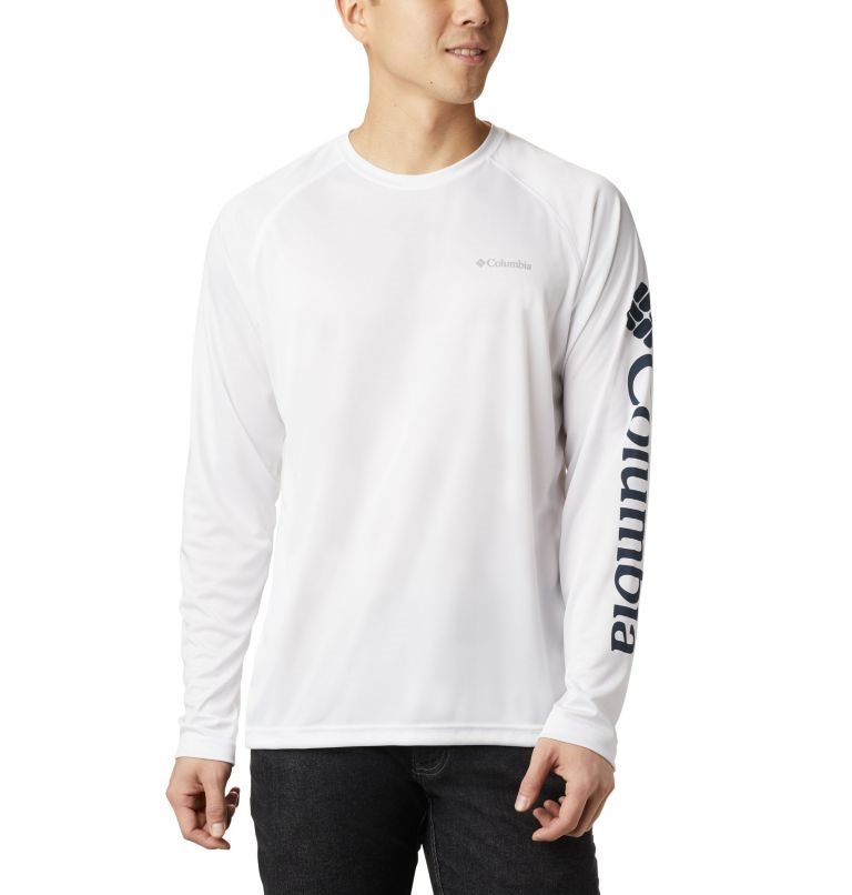 Hanorace Columbia Fork Stream Long Sleeve Barbati Albi | OMMQS08AZ