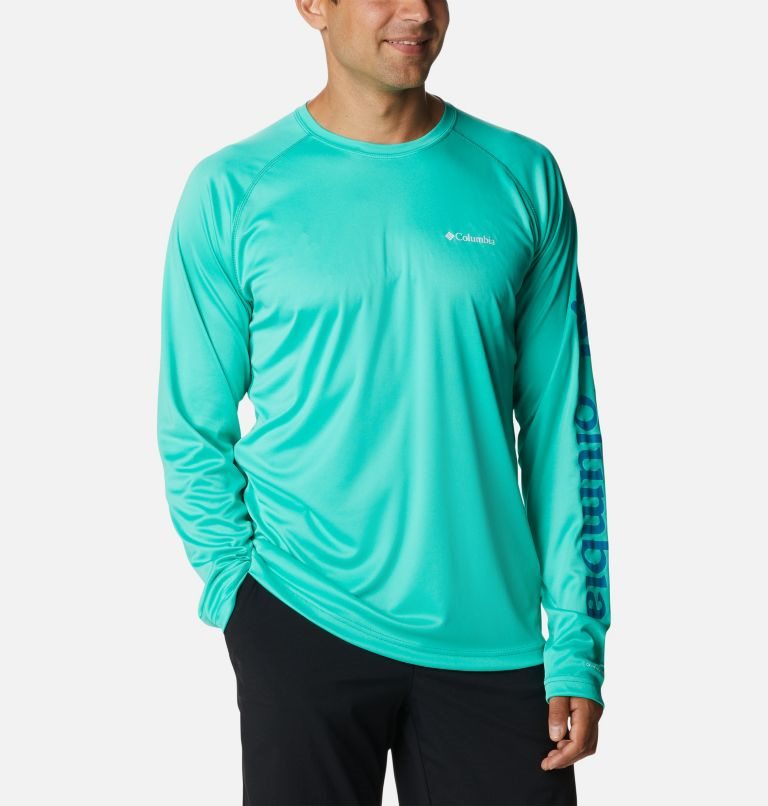 Hanorace Columbia Fork Stream Long Sleeve Barbati Turcoaz | UKM0Q9ZA1