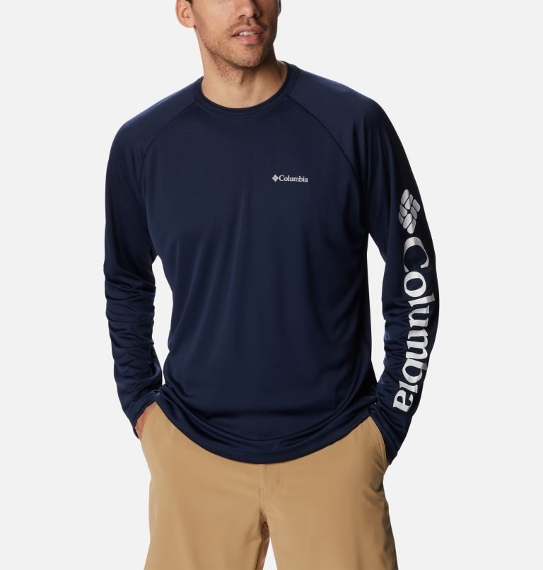 Hanorace Columbia Fork Stream Long Sleeve Barbati Bleumarin | VL081MAQ7