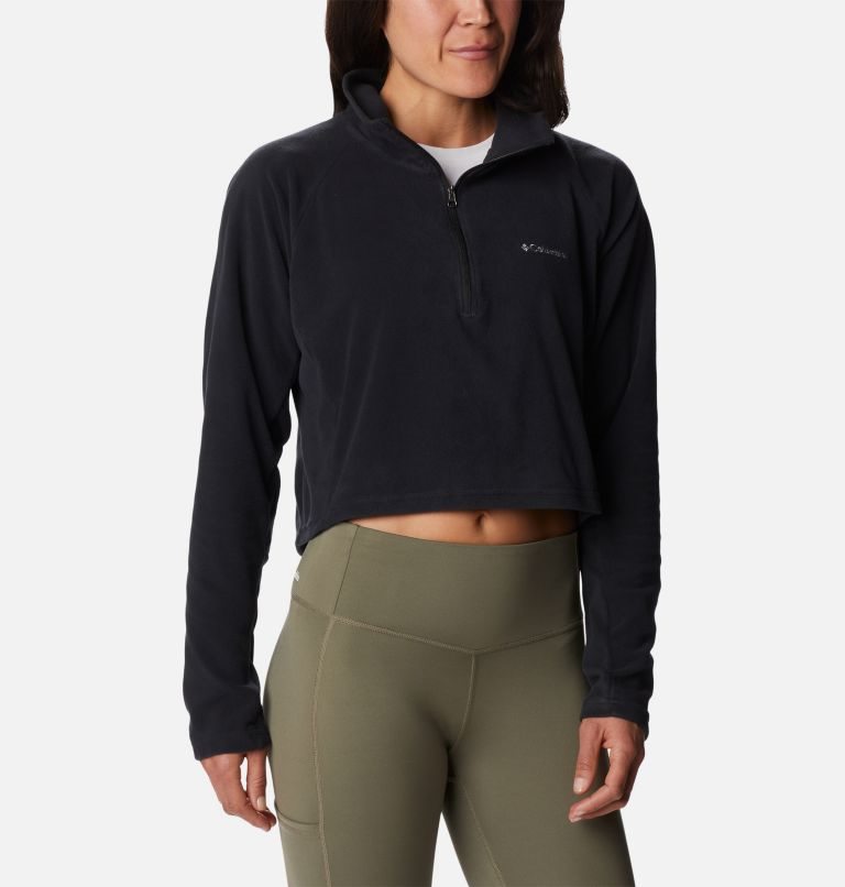 Hanorace Columbia Glacial Cropped Fleece II Dama Negrii | AOZA1S7M9