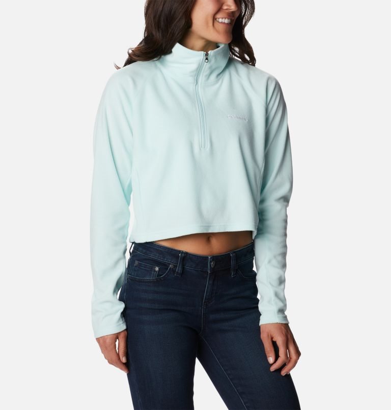 Hanorace Columbia Glacial Cropped Fleece II Dama Turcoaz | MCSZ7A801