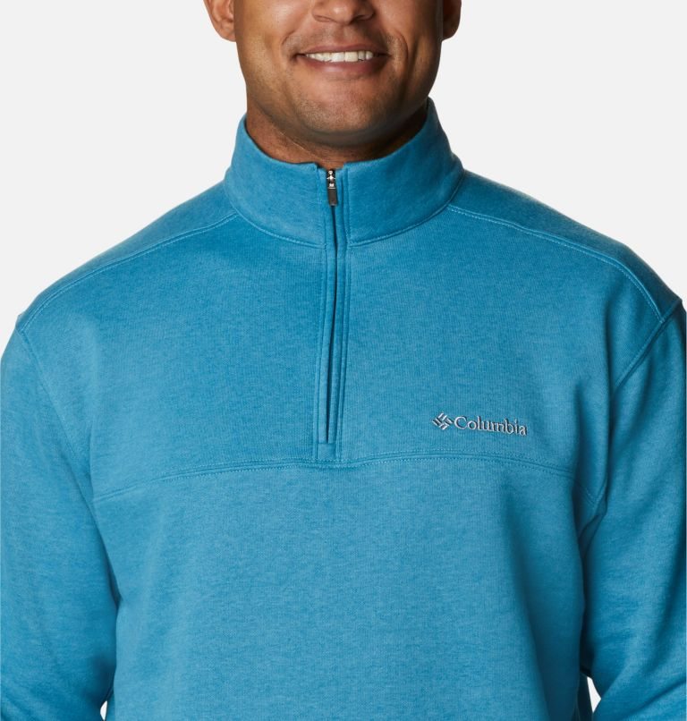 Hanorace Columbia Hart Mountain II Half Zip Barbati Turcoaz | MJA9Q80S1