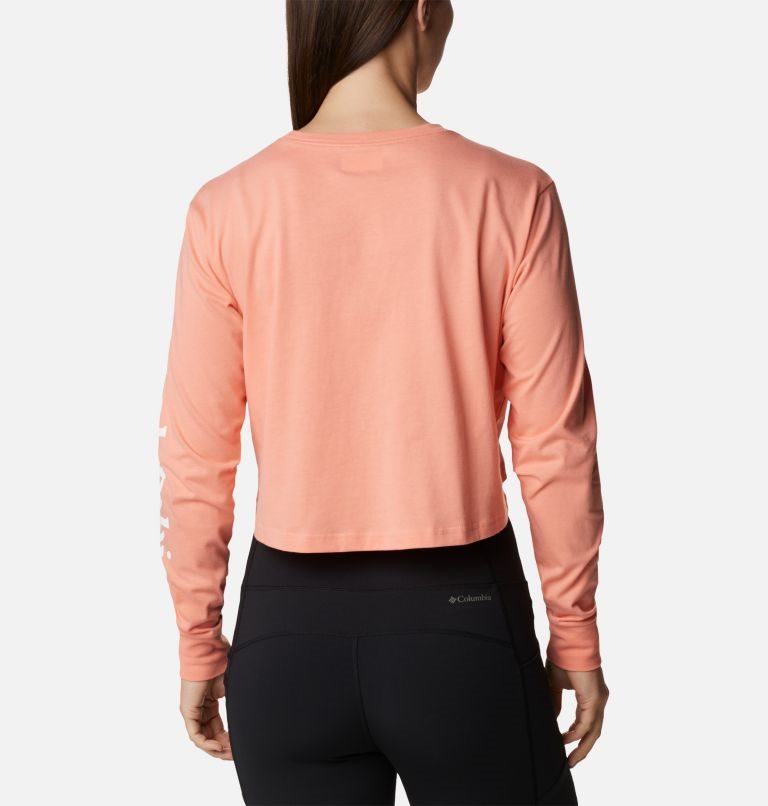 Hanorace Columbia North Cascades Long Sleeve Cropped Dama Corai | FU7MAS1Z9