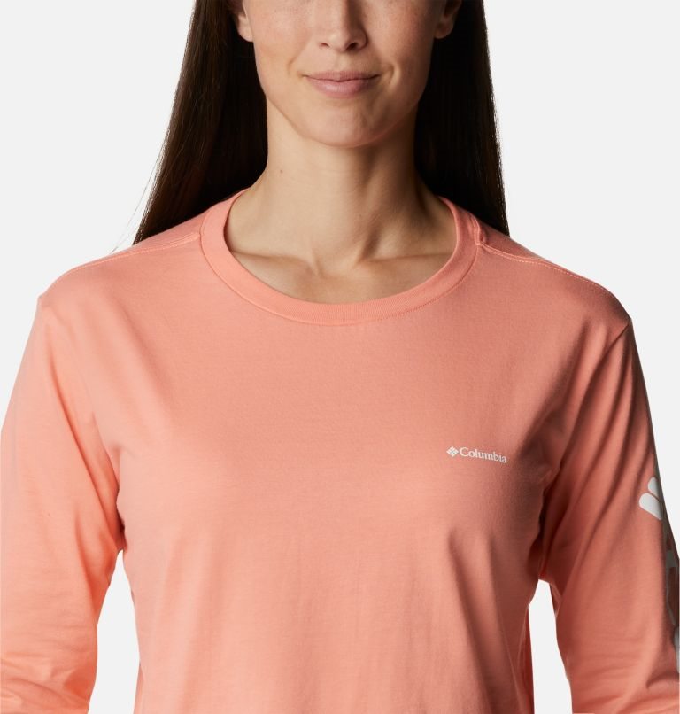 Hanorace Columbia North Cascades Long Sleeve Cropped Dama Corai | FU7MAS1Z9