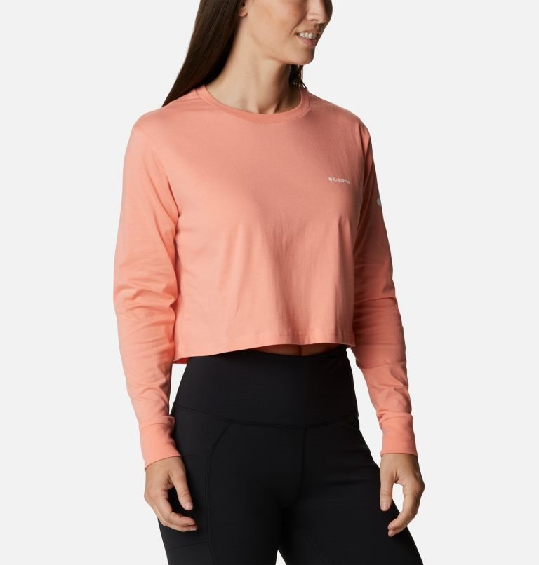 Hanorace Columbia North Cascades Long Sleeve Cropped Dama Corai | FU7MAS1Z9