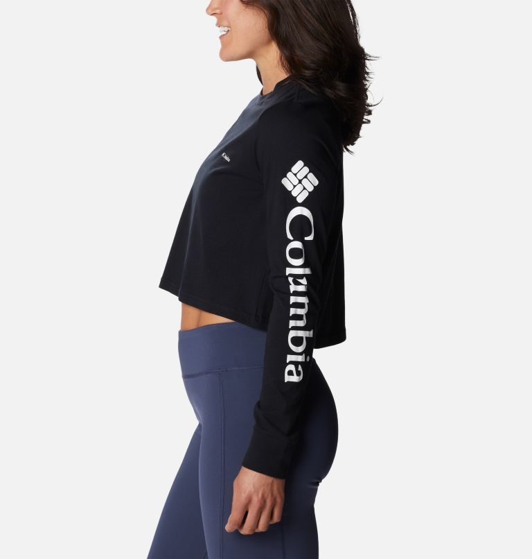 Hanorace Columbia North Cascades Long Sleeve Cropped Dama Negrii | VDQM781S0