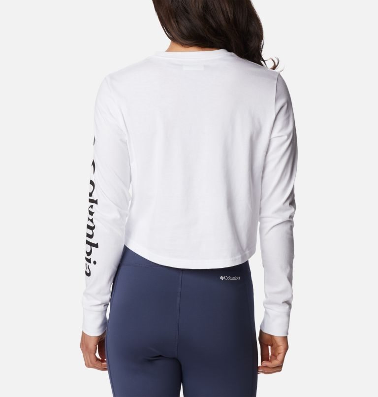 Hanorace Columbia North Cascades Long Sleeve Cropped Dama Albi | YAMQZ09S1