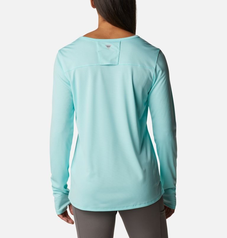 Hanorace Columbia PFG Skiff Guide Knit Long Sleeve Dama Turcoaz | PES1A8709