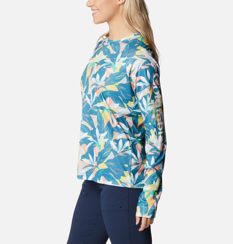 Hanorace Columbia PFG Super Tidal Tee Long Sleeve Dama Flori | VC0ZQA9SM