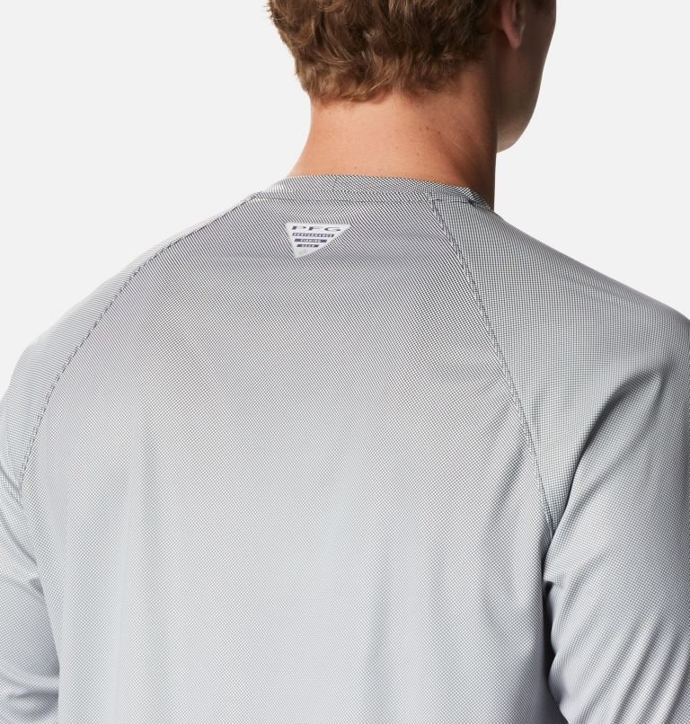 Hanorace Columbia PFG Terminal Deflector Printed Long Sleeve Barbati Gri Deschis | XQ01AQ8S7