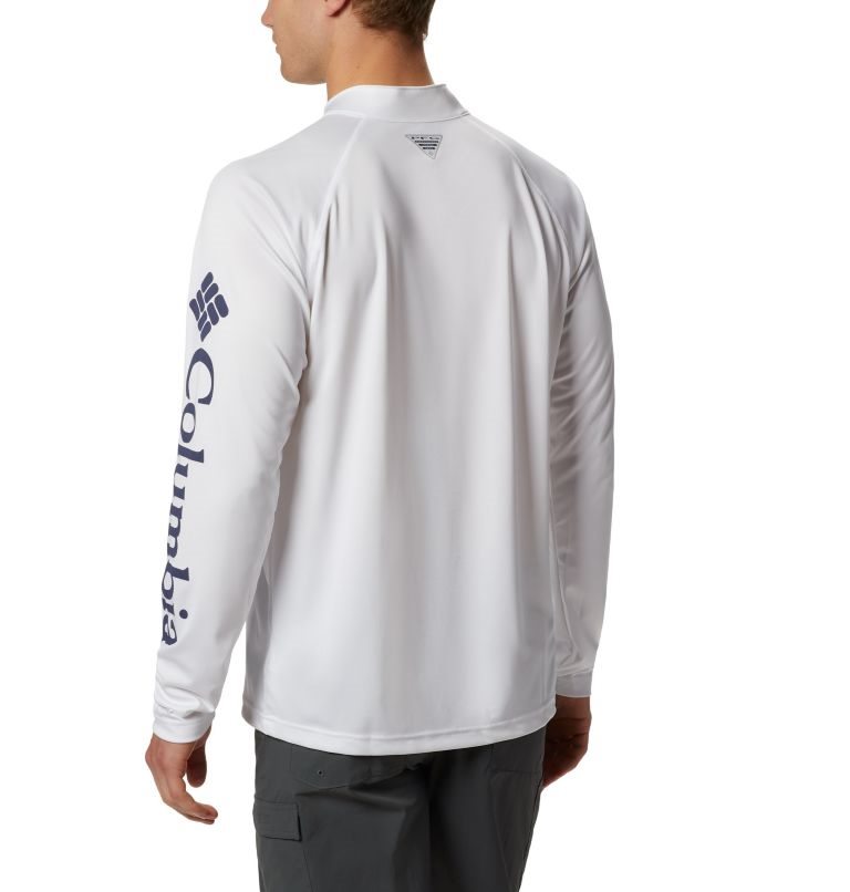 Hanorace Columbia PFG Terminal Tackle 1/4 Zip Barbati Albi | EY9ZA8QM0