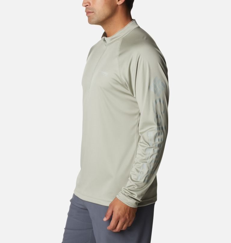 Hanorace Columbia PFG Terminal Tackle 1/4 Zip Barbati Masline Verzi | HU01Z7AQ9