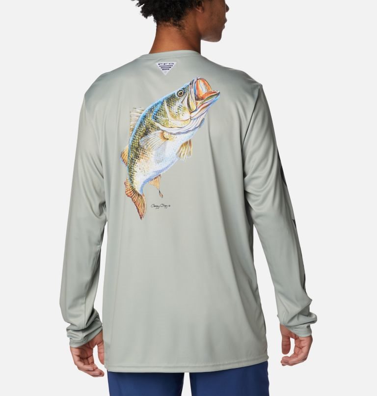 Hanorace Columbia PFG Terminal Tackle Carey Chen Long Sleeve Barbati Gri | OPS0917Z8