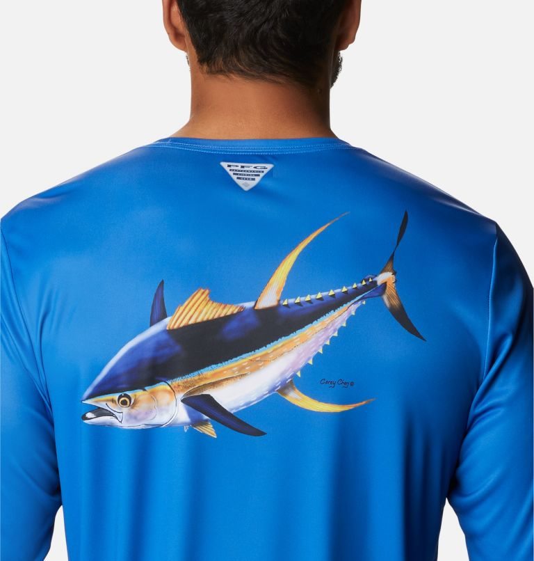 Hanorace Columbia PFG Terminal Tackle Carey Chen Long Sleeve Barbati Albastri | USMZ81A70