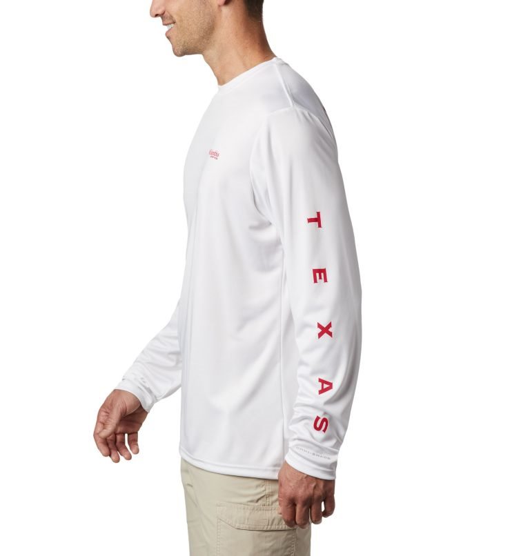 Hanorace Columbia PFG Terminal Tackle Destination Long Sleeve Barbati Albi | OR0QM89SA