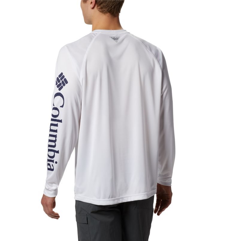 Hanorace Columbia PFG Terminal Tackle Long Sleeve Barbati Albi | ESS189A07