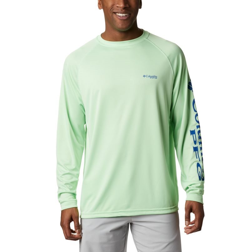 Hanorace Columbia PFG Terminal Tackle Long Sleeve Barbati Verde Menta | YX180SA7Z