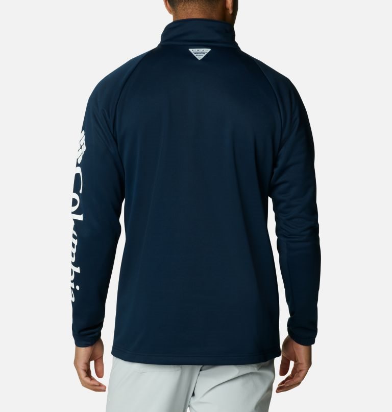 Hanorace Columbia PFG Terminal Tackle Quarter Zip Barbati Bleumarin | FOSQ70Z89