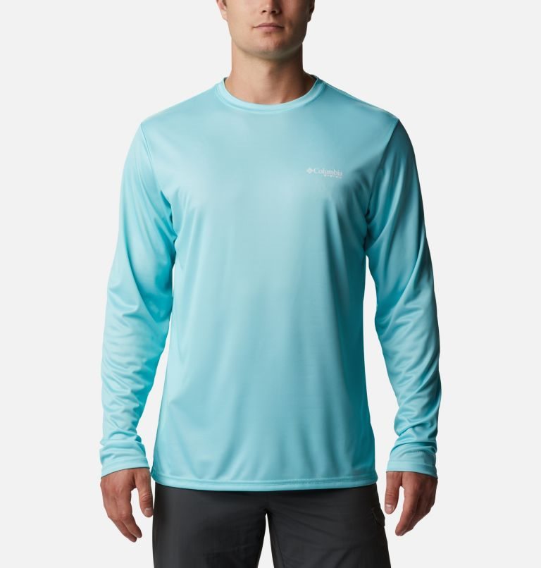 Hanorace Columbia PFG Terminal Tackle State Triangle Long Sleeve Barbati Turcoaz | FD81SAM0Q