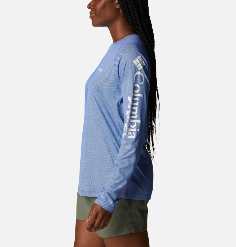 Hanorace Columbia PFG Tidal Deflector Long Sleeve Dama Albastri Deschis | WIZ0M918Q