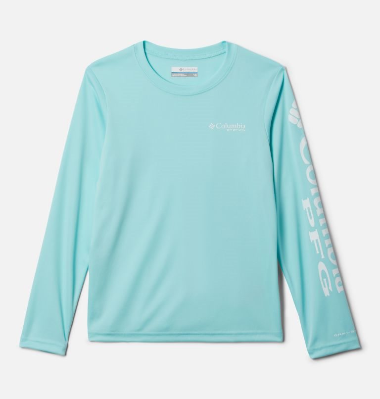 Hanorace Columbia PFG Tidal Long Sleeve Copii Turcoaz | AXSQA1870