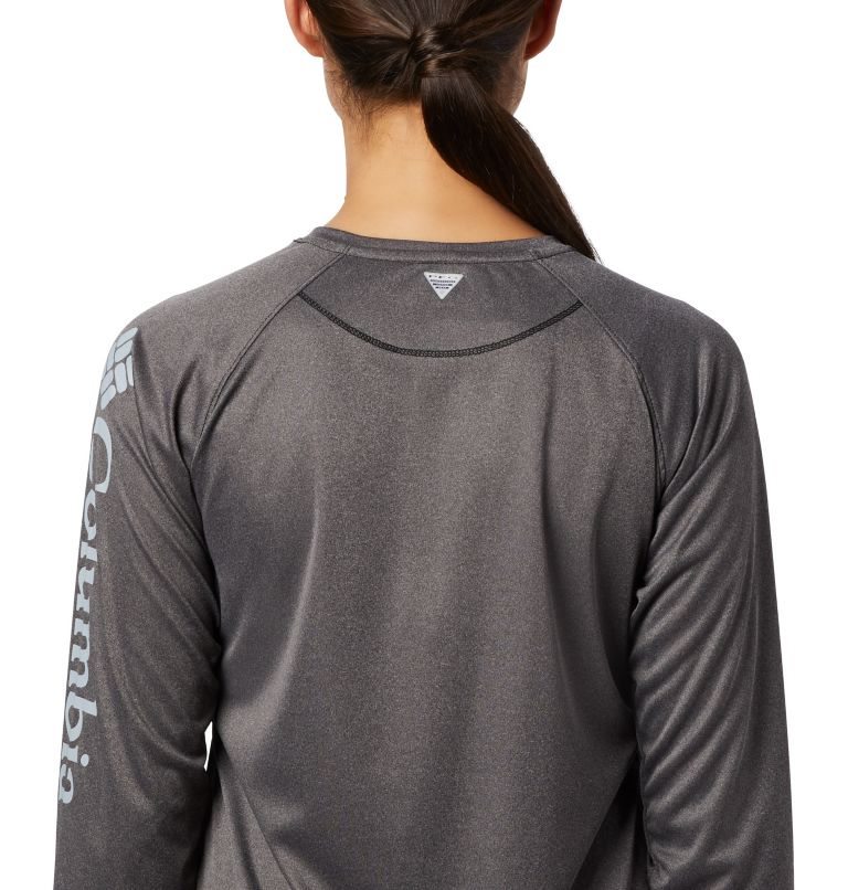 Hanorace Columbia PFG Tidal Tee Heather Long Sleeve Dama Gri Inchis | TAZ0QMS78