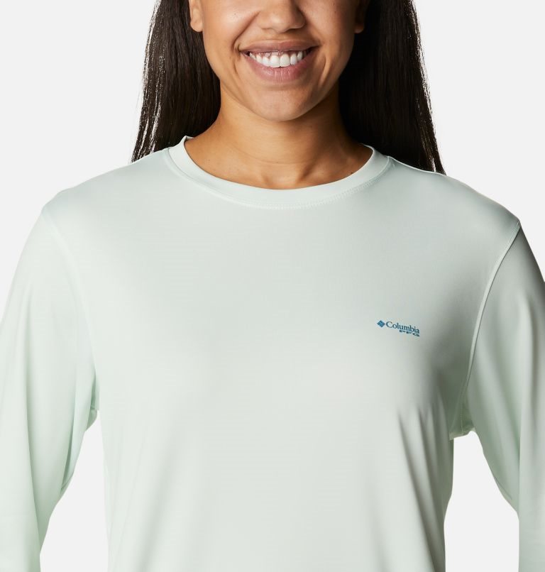 Hanorace Columbia PFG Tidal Tee Hook-Up Long Sleeve Dama Verde Menta | OG0SQM18A